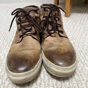 Distressed look leather and suede Rogue boots